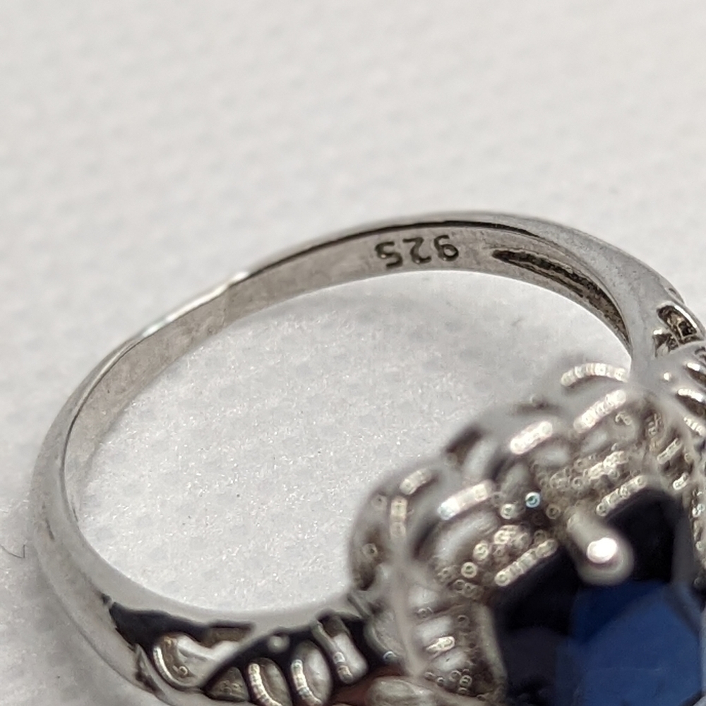 925  Sapphire cocktail ring - Picture 3 of 6